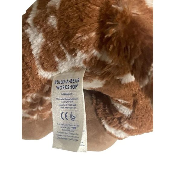 Build A Bear Longhorn Cow Brown & White Spotted Bull Plush With Outfit - Picture 5 of 13